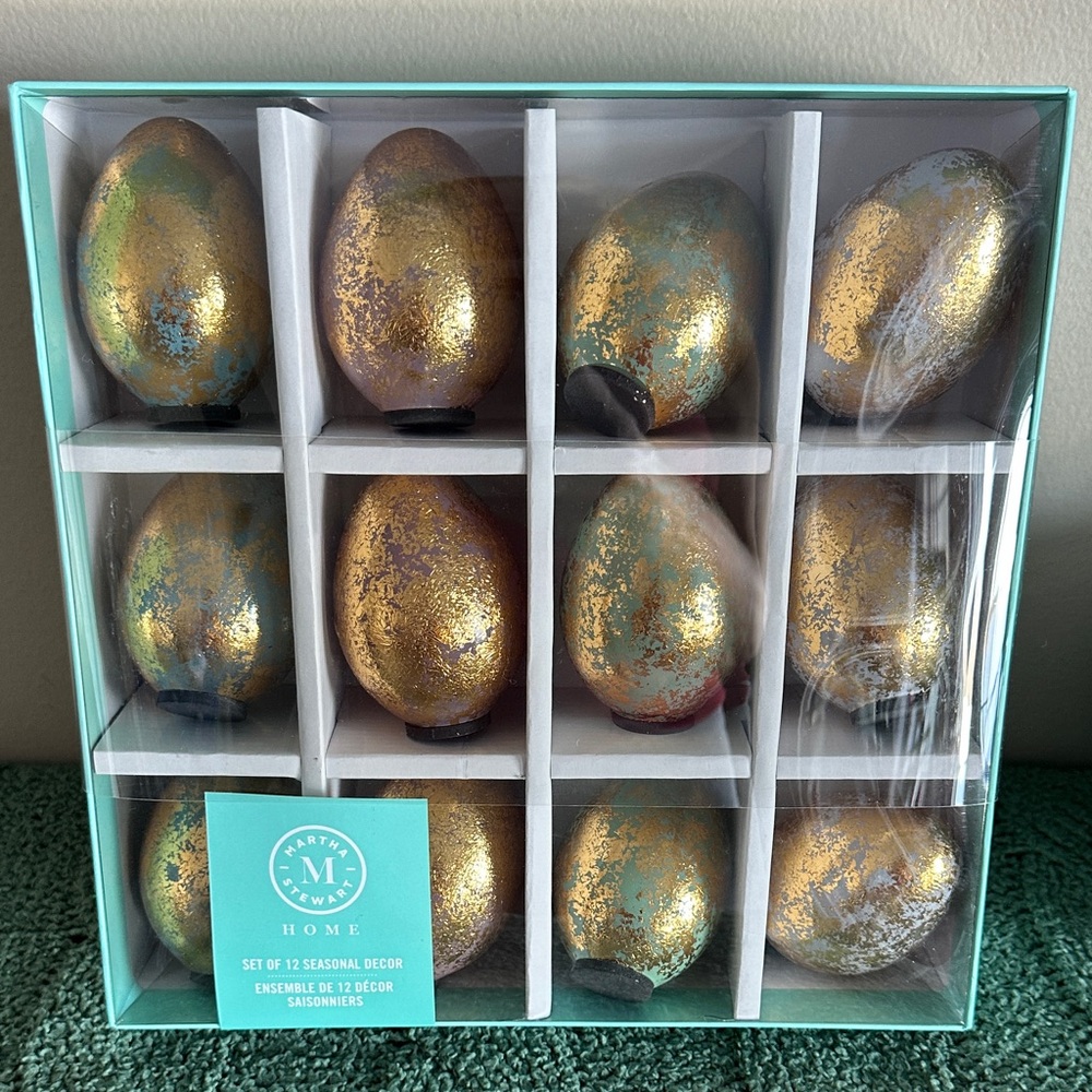 Martha Stewart Easter 🐣 Eggs 🥚 Gold Shimmer Blue Purple Pink NEW!
